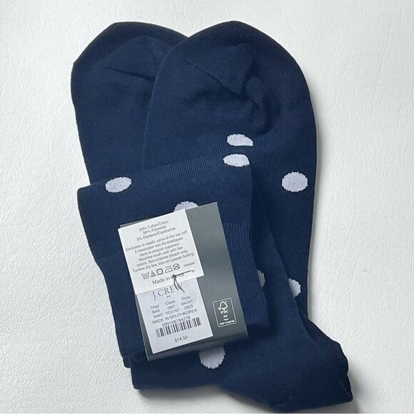 J.Crew Polka Dot Dress Style Trouser Socks One Size NWT - Picture 3 of 9